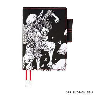 Hobonichi Techo 2026 Original Book & Cover, A6 - ONE PIECE Magazine: Straw Hat Luffy; Black (Jan/Mon Start)