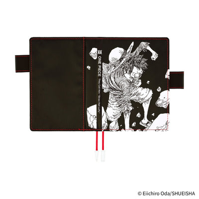 Hobonichi Techo 2026 Original Book & Cover, A6 - ONE PIECE Magazine: Straw Hat Luffy; Black (Jan/Mon Start)