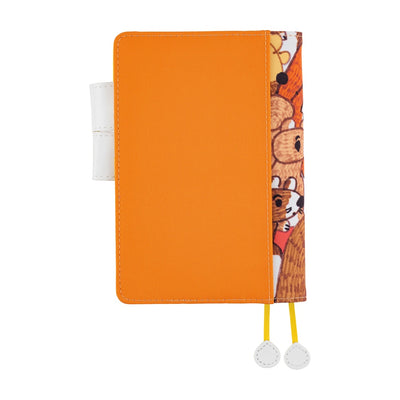 Hobonichi Techo 2026 Original Book & Cover, A6 - 100%ORANGE: Squirrel Squadron (Jan/Mon Start)