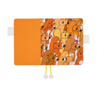 Hobonichi Techo 2026 Original Book & Cover, A6 - 100%ORANGE: Squirrel Squadron (Jan/Mon Start)