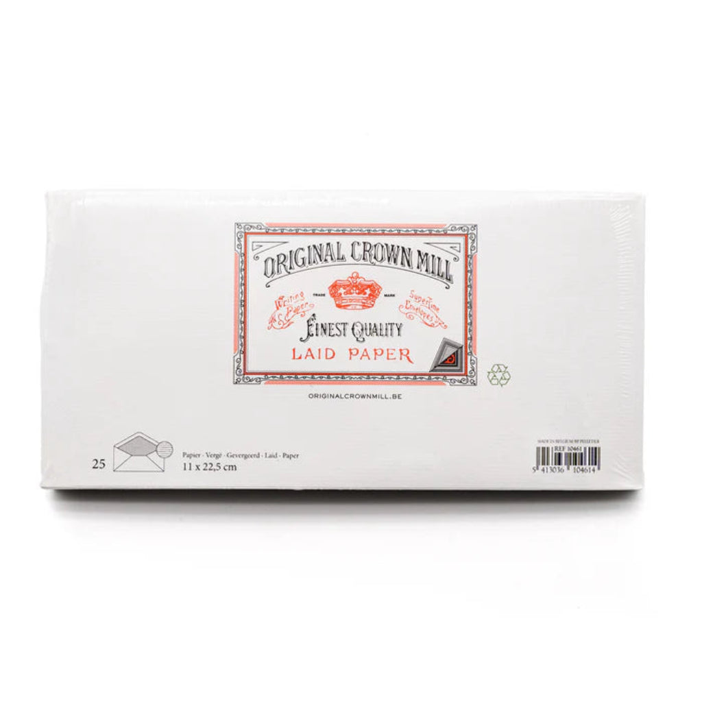 Pack of 25 A4 white envelopes from Original Crown Mill