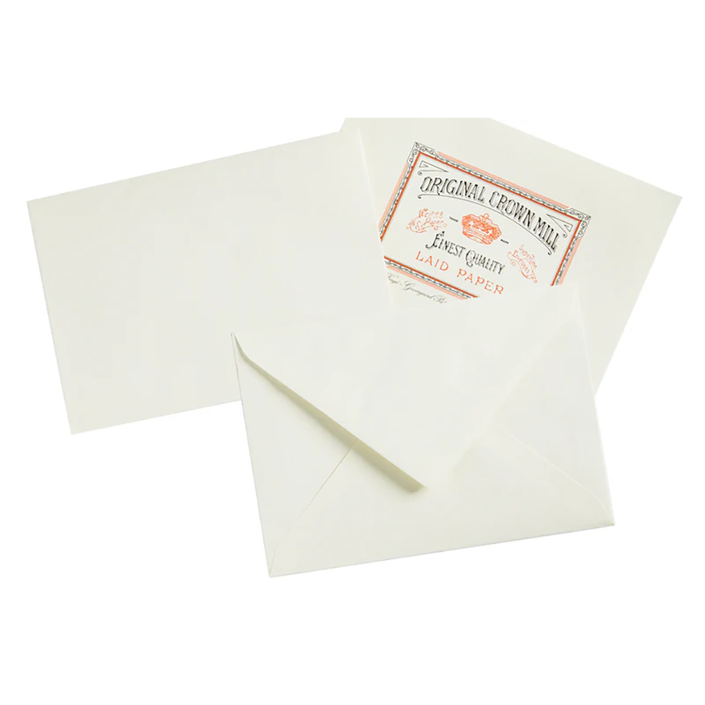 Original Crown Mill Classic Laid Envelopes, A5, Cream