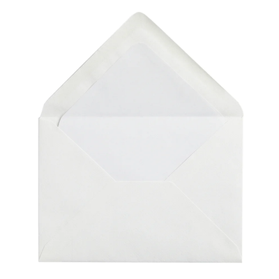 Original Crown Mill Enveloppes vergées classiques, A5, blanc