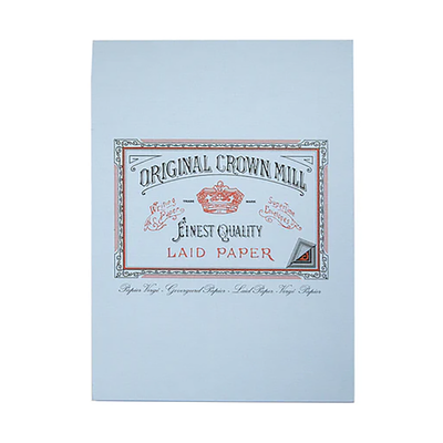 Original Crown Mill Bloc-notes classique vergé, A5, bleu