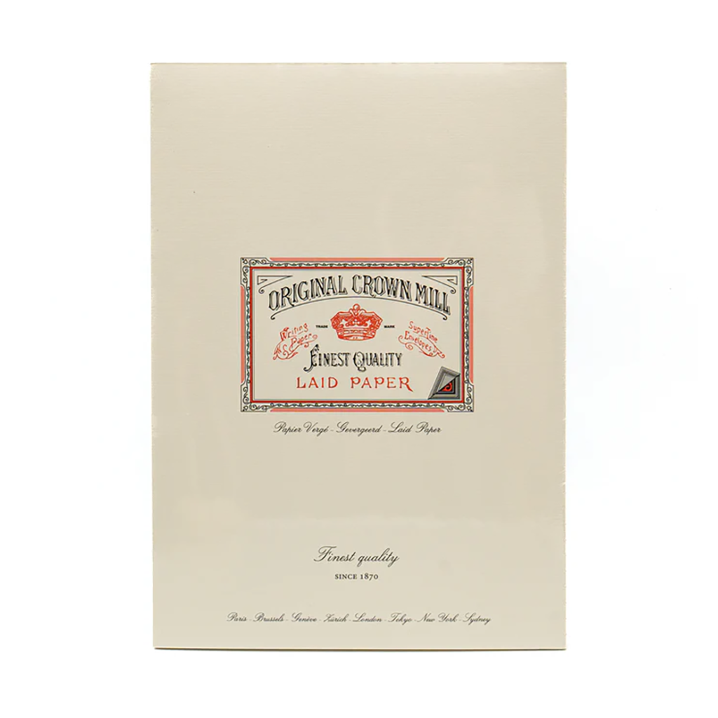 Original Crown Mill Bloc-notes classique vergé, A5, crème