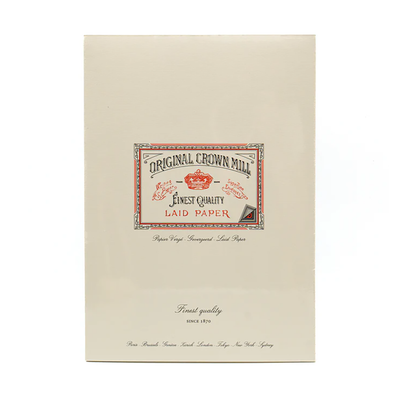 Original Crown Mill Bloc-notes classique vergé, A5, crème