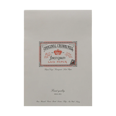 Original Crown Mill Bloc-notes classique vergé, A5, blanc