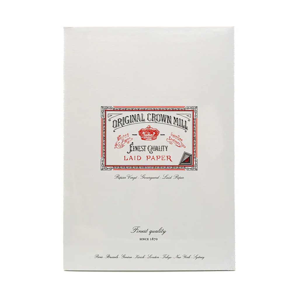 Original Crown Mill Bloc-notes classique vergé, A5, blanc