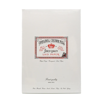 Original Crown Mill Bloc-notes classique vergé, A5, blanc