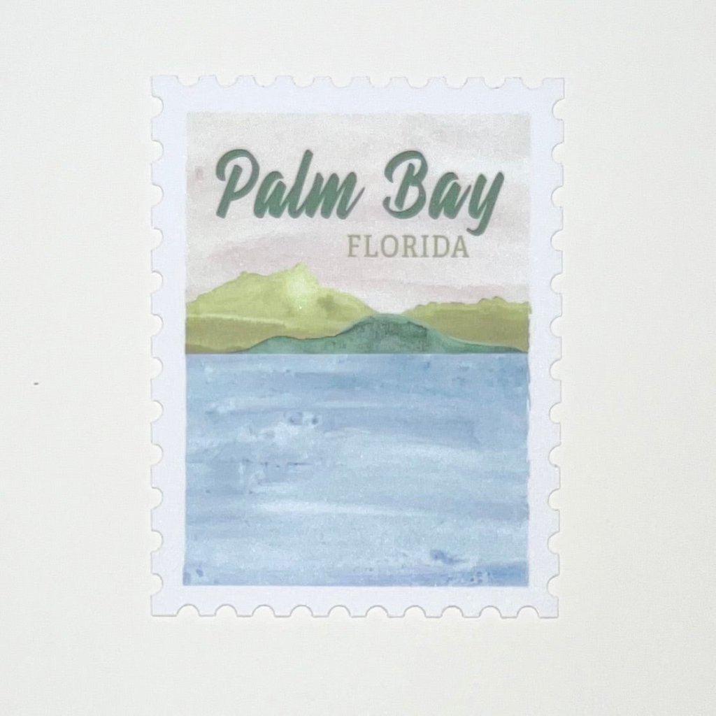 Palm Bay Postage Stamp Sticker