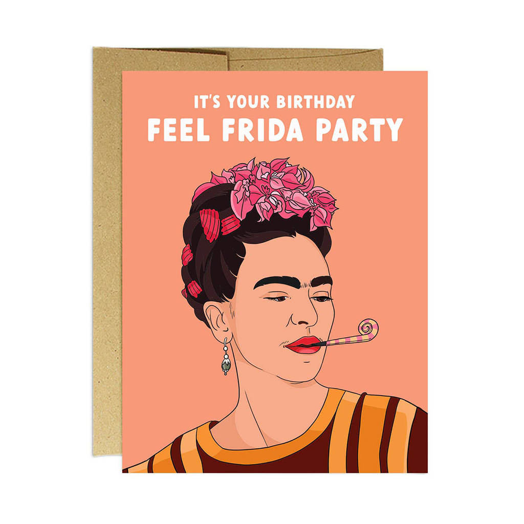 Carte d'anniversaire de fête Frida