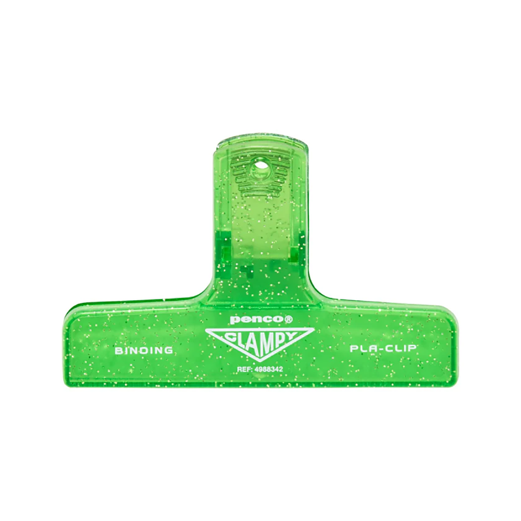 Penco Plastic Glitter Clampy Clip, Light Green