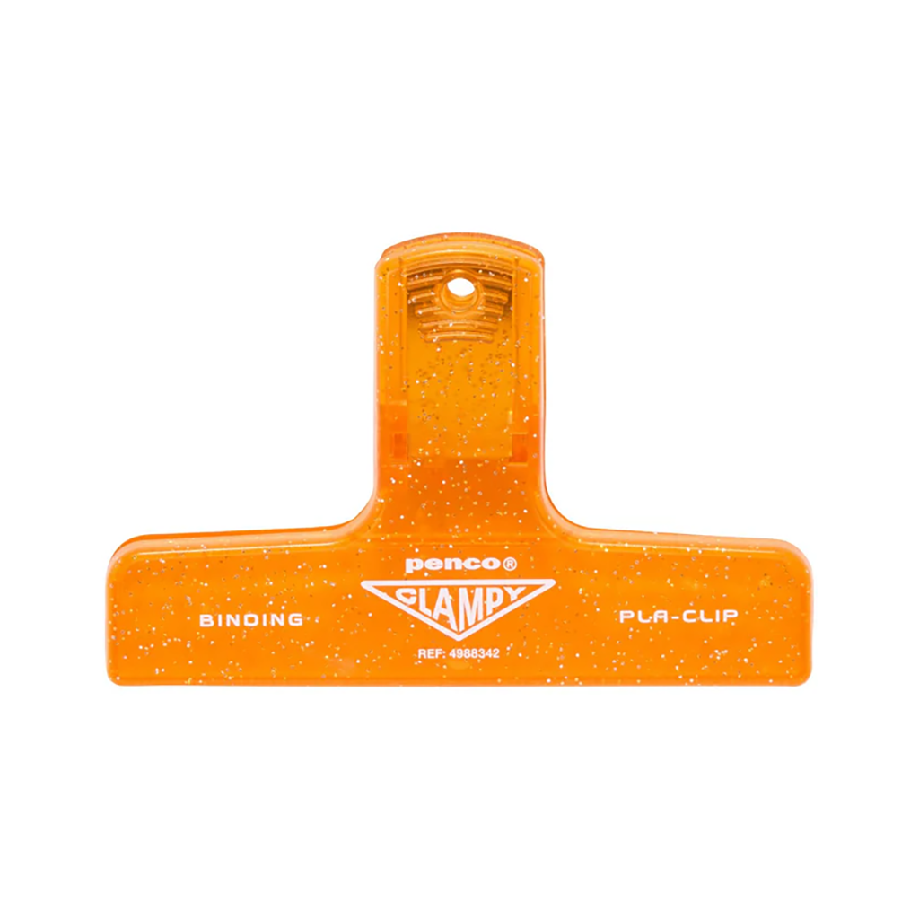 Penco Plastic Glitter Clampy Clip, Orange