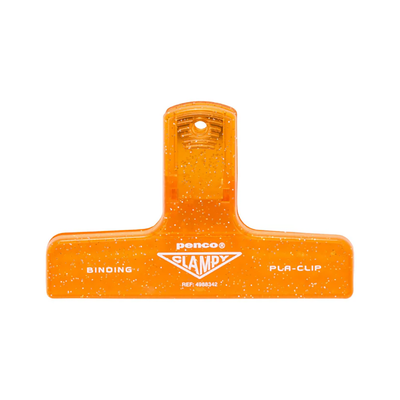 Penco Plastic Glitter Clampy Clip, Orange
