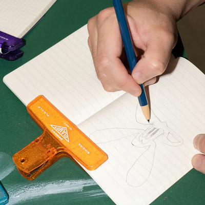 Penco Plastic Glitter Clampy Clip, Pink