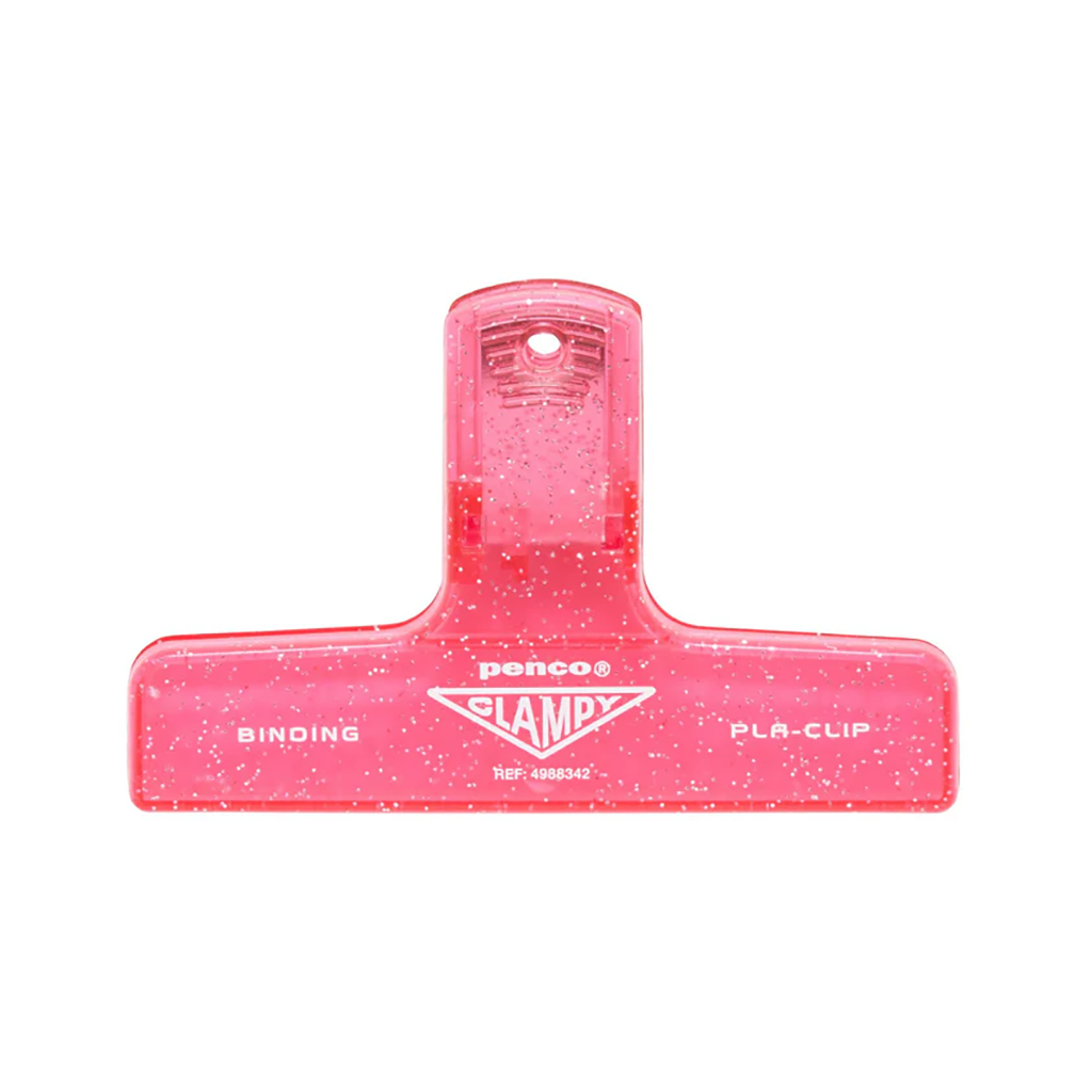 Penco Plastic Glitter Clampy Clip, Pink