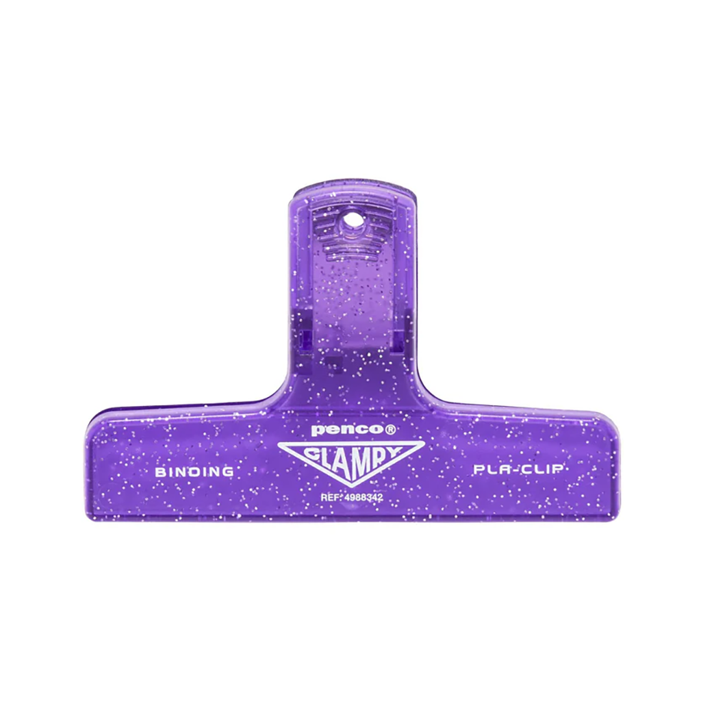 Penco Plastic Glitter Clampy Clip, Purple