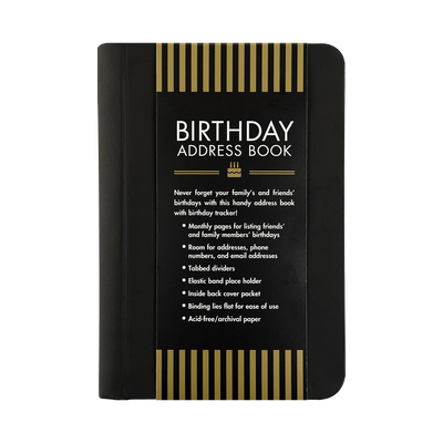 Birthday & Address Book, Black
