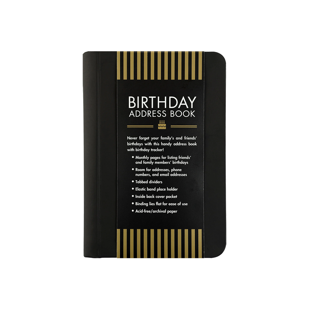 Birthday & Address Book, Black