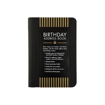 Birthday & Address Book, Black