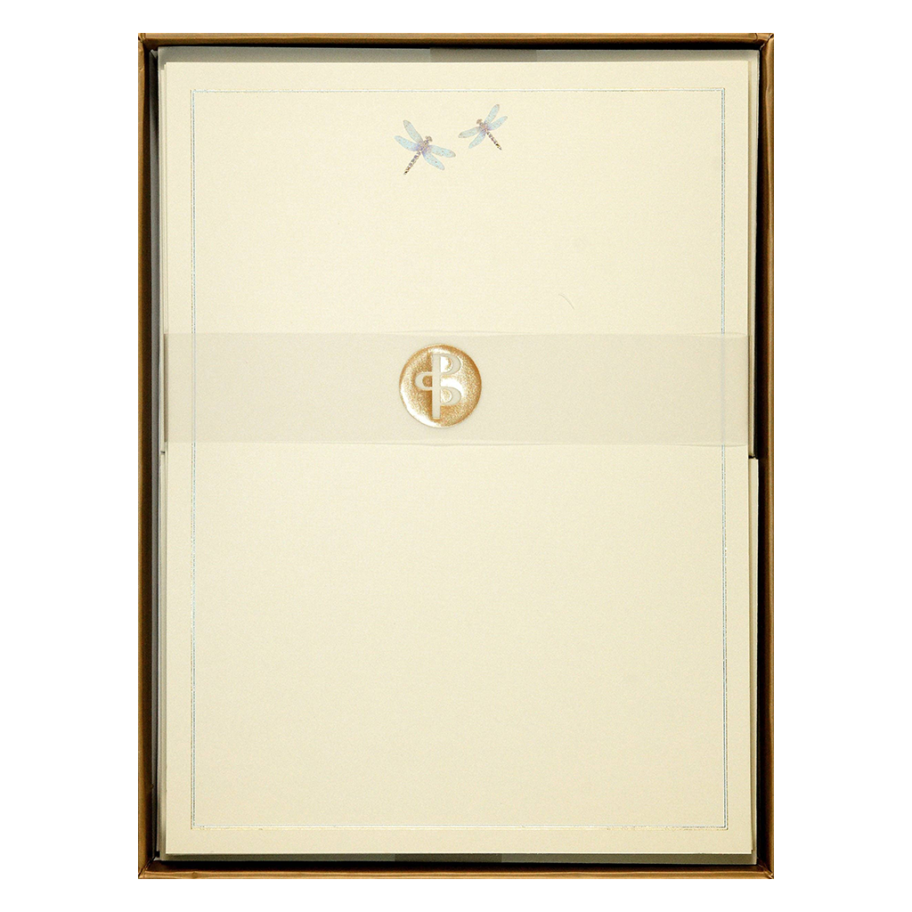 Blue Dragonfly Stationery Set