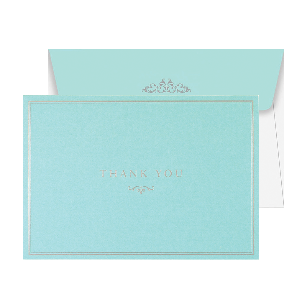 Blue Elegance Thank You Notes