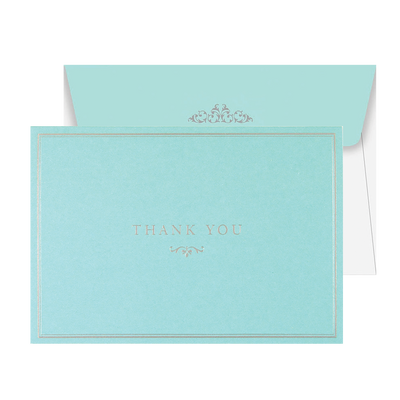 Blue Elegance Thank You Notes