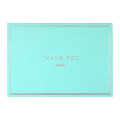 Blue Elegance Thank You Notes