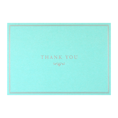 Blue Elegance Thank You Notes