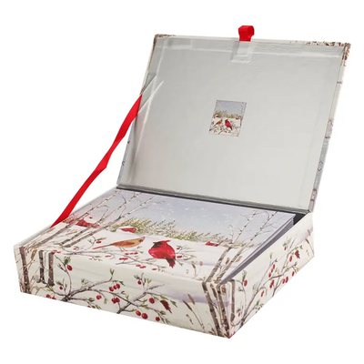 Cardinals in Evergreen Small Boxed Holiday Cards