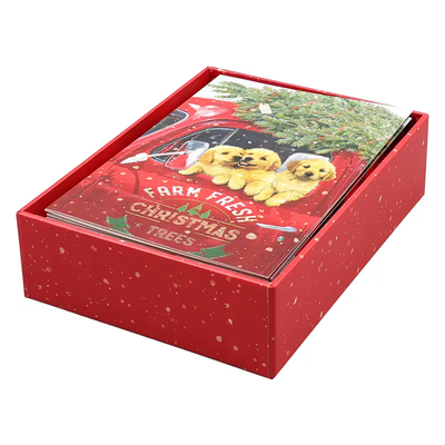 Festive Pups Small Boxed Holiday Cards