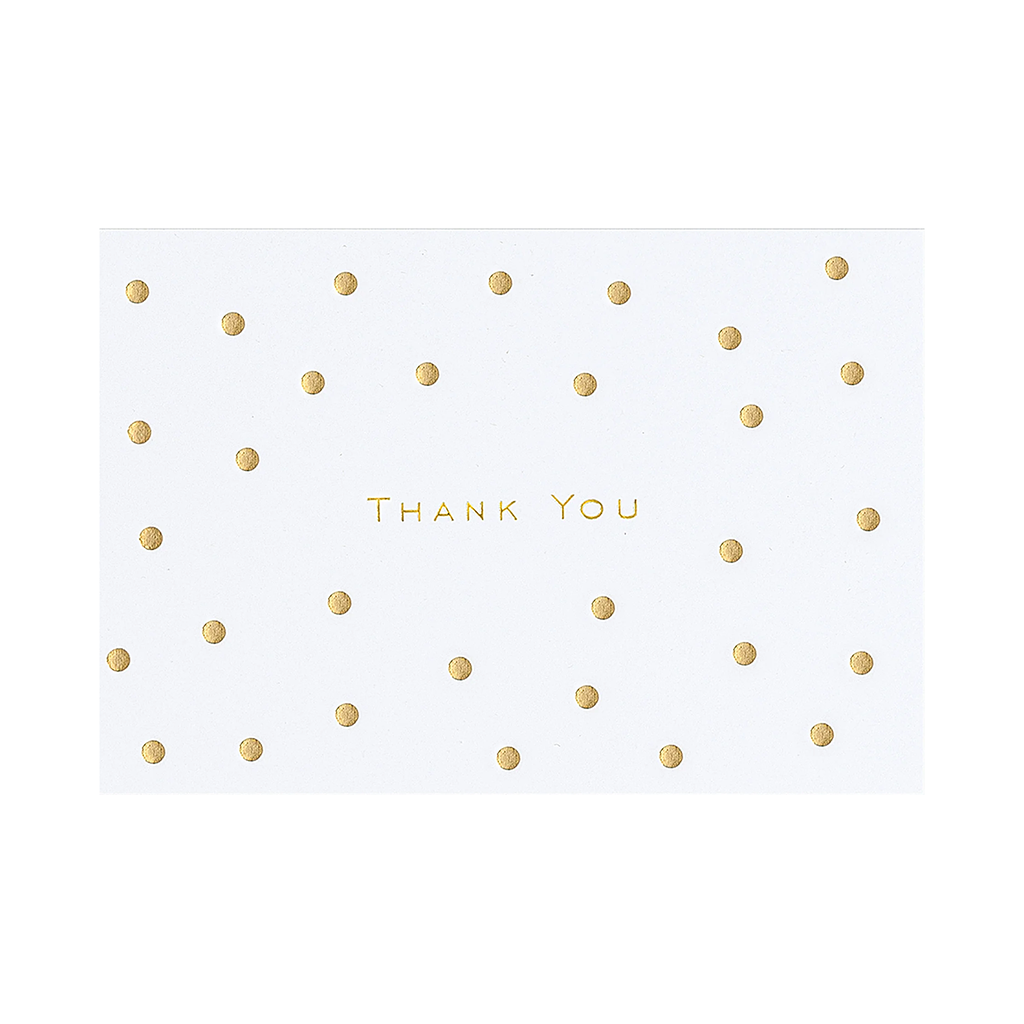 Gold Dots Thank You Notes