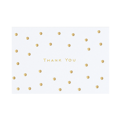 Gold Dots Thank You Notes