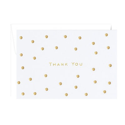 Gold Dots Thank You Notes