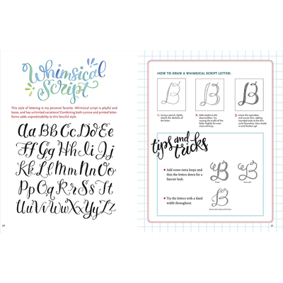 Hand Lettering Interactive Guide Book