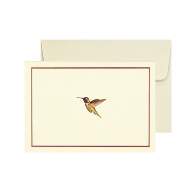 Tarjetas con notas sobre el vuelo de los colibríes