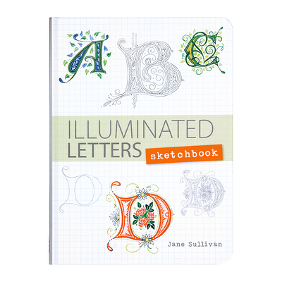 Cuaderno de bocetos con letras iluminadas de Jane Sullivan