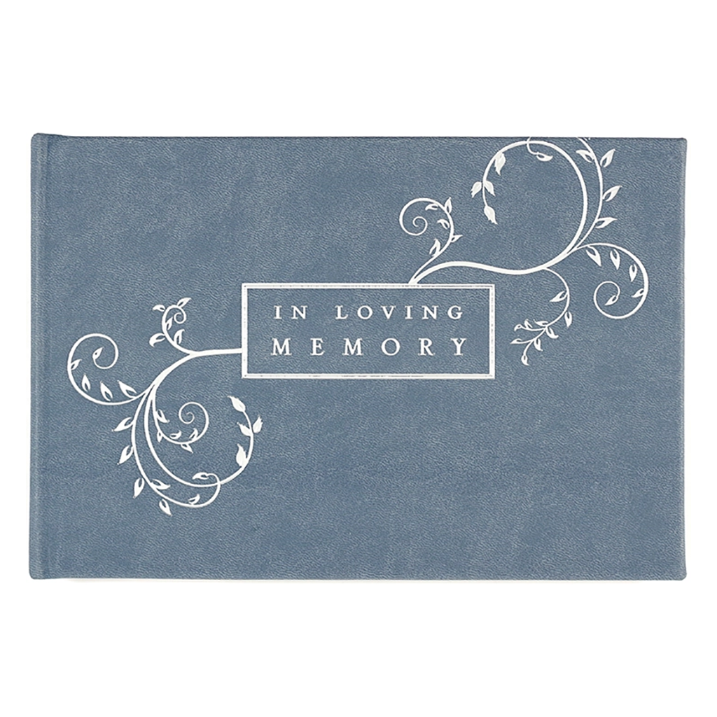 Peter Pauper Press - Libro de visitas para funerales In Loving Memory - Azul