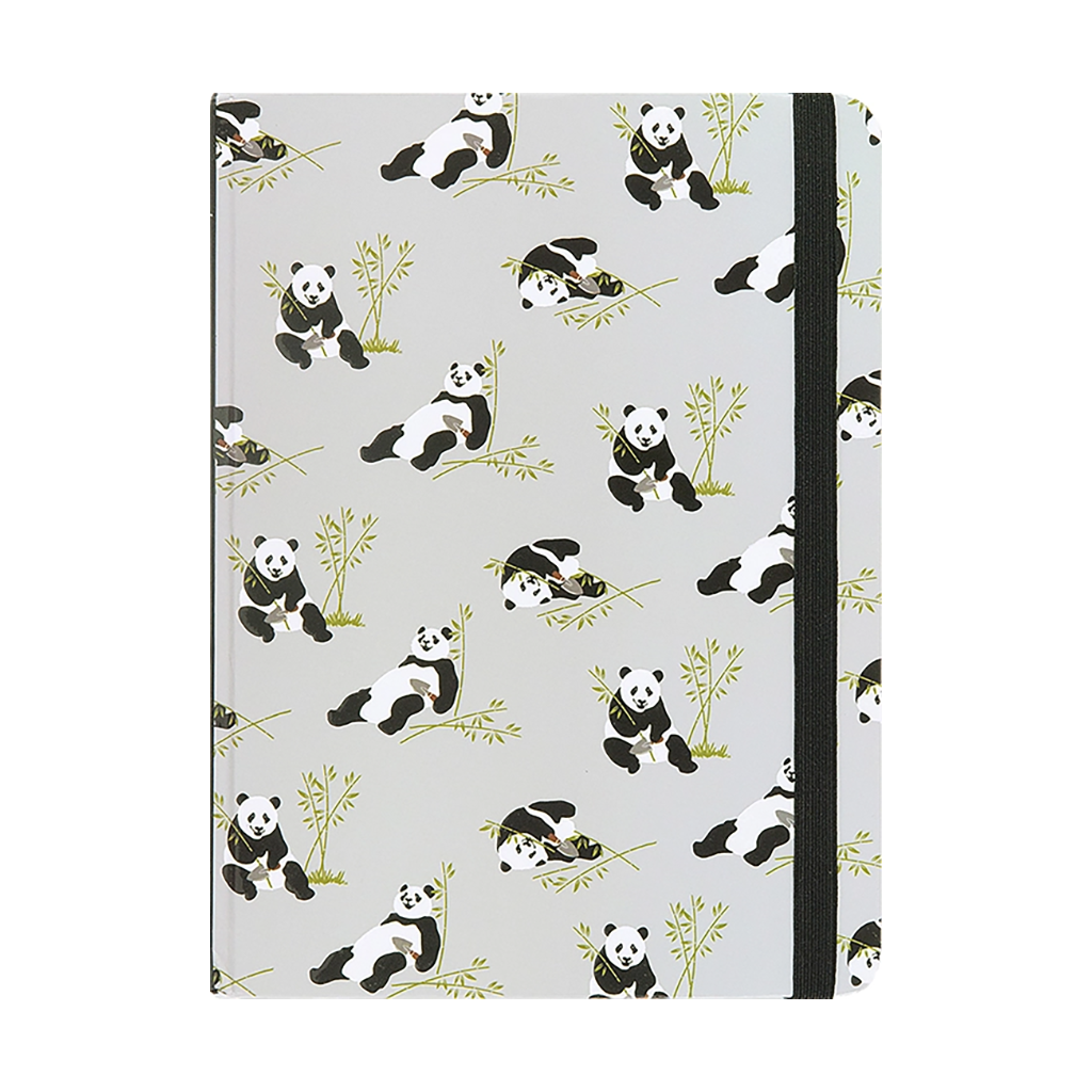 Diario rayado de pandas