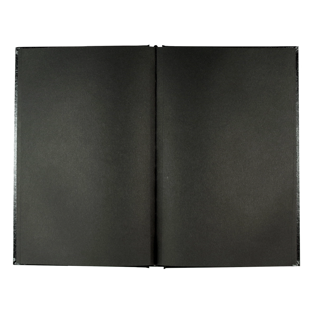 Cuaderno de bocetos de papel negro premium