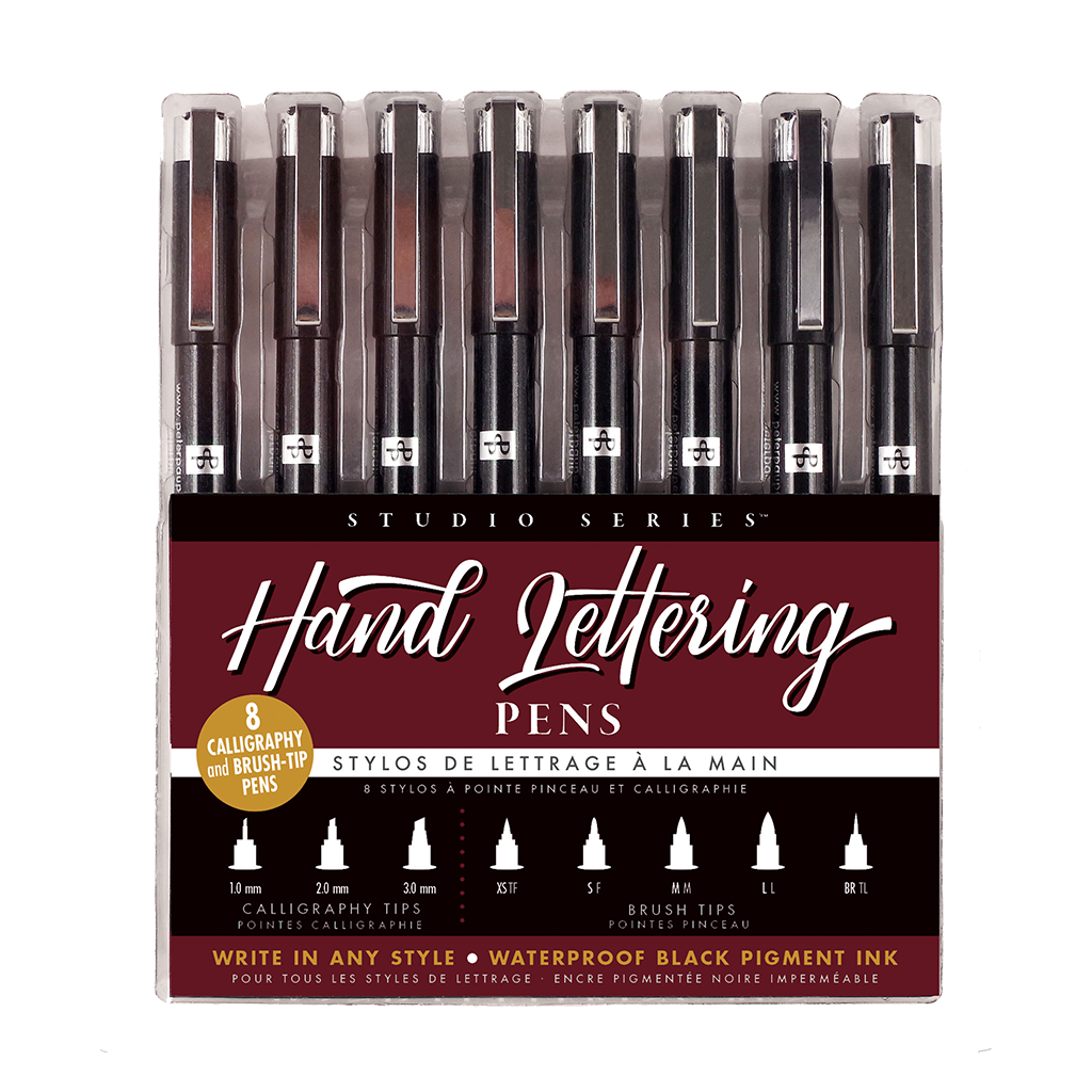 Hand Lettering Calligraphy & Brush Pen Set, 8 pk.