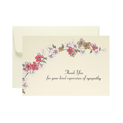 Sympathy Floral Thank You Notes