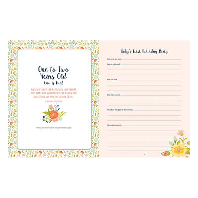 Baby's Book: The First Five Years, Floral