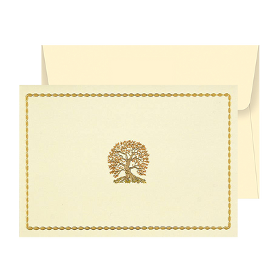 Tarjetas con notas del árbol de la vida