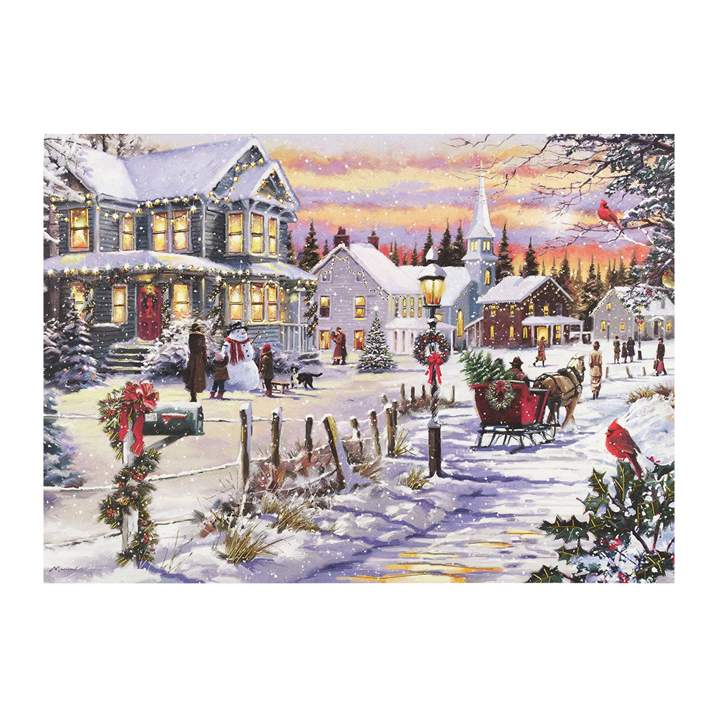 Village Sleigh Ride Deluxe Boxed Holiday Cards