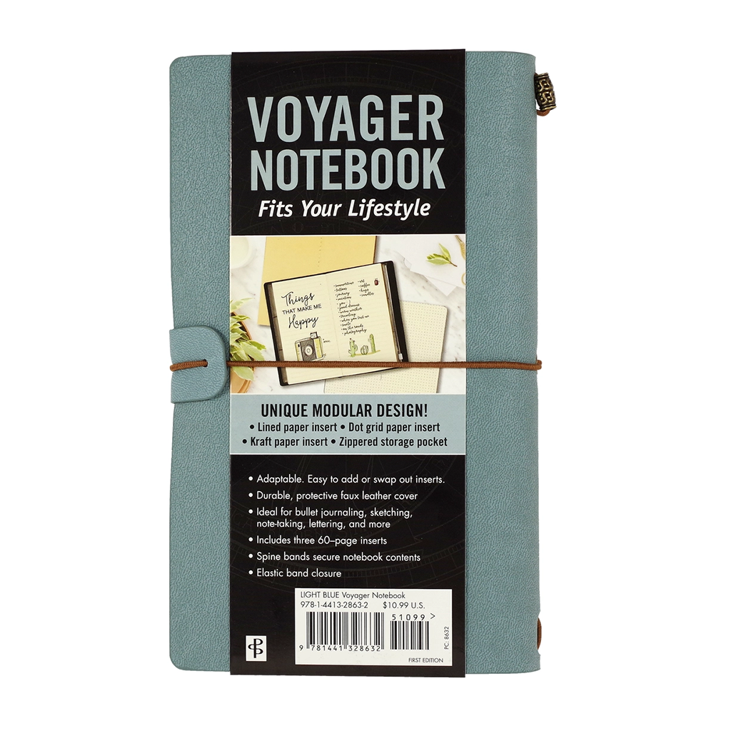 Journal Voyager bleu clair