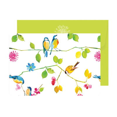 Watercolor Birds Blank Note Cards