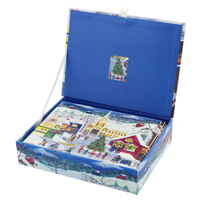 Yuletide Village Deluxe Boxed Holiday Cards
