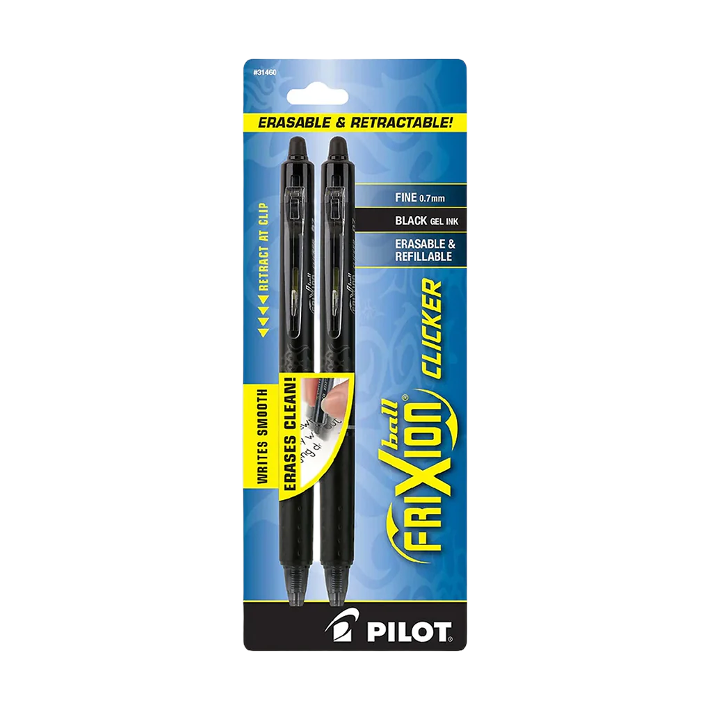 Pilot Frixion Ball Clicker Erasable Pen, 0.7mm - Black