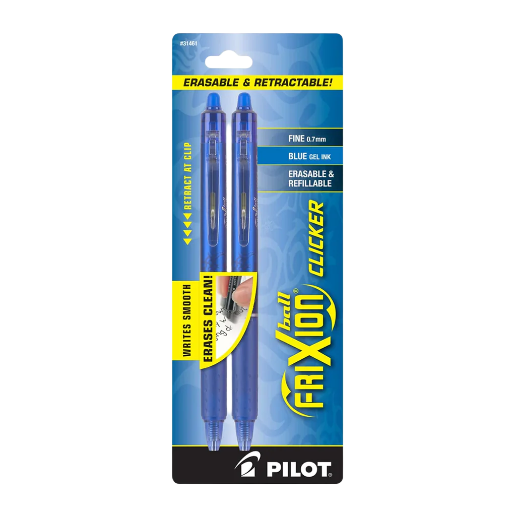 Pilot Frixion Ball Clicker Erasable Pen, 0.7mm - Blue